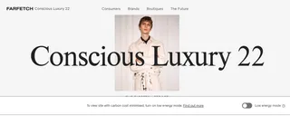 Farfetch low energy toggle on website