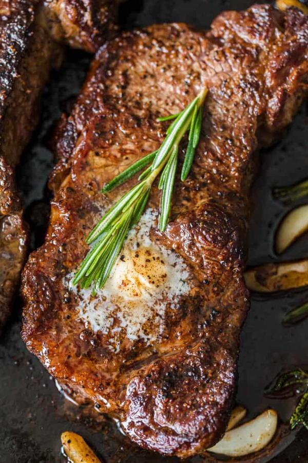 Juicy fat steak